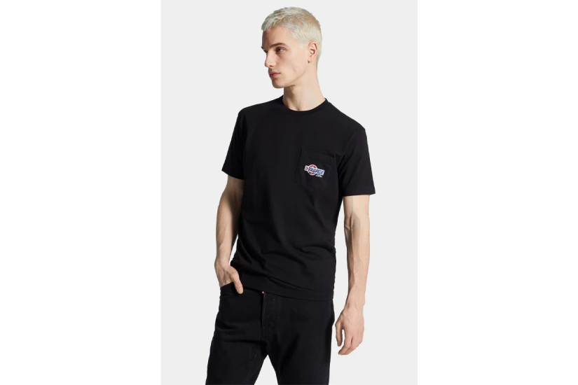 Dsquared2 Cool Fit Chest Pocket Ανδρικό Κοντομάνικο T-Shirt Μαύρο