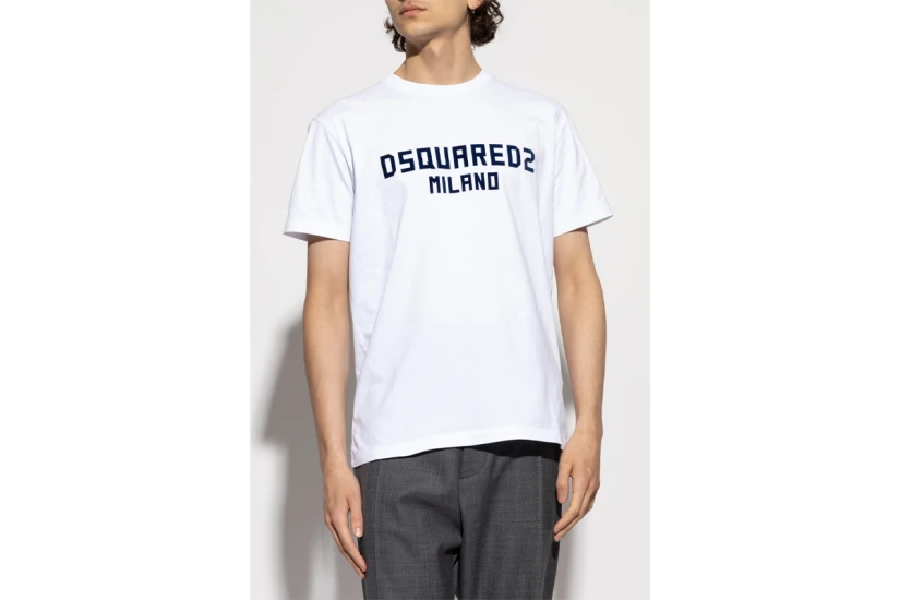 Dsquared2 Milano Cool Fit Ανδρικό Κοντομάνικο T-Shirt Λευκό