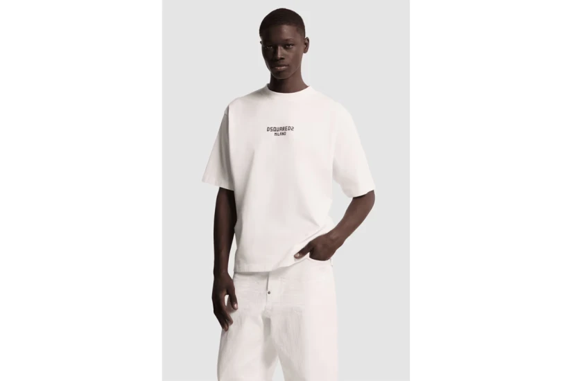 Dsquared2 Milano Ανδρικό Κοντομάνικο T-Shirt Λευκό