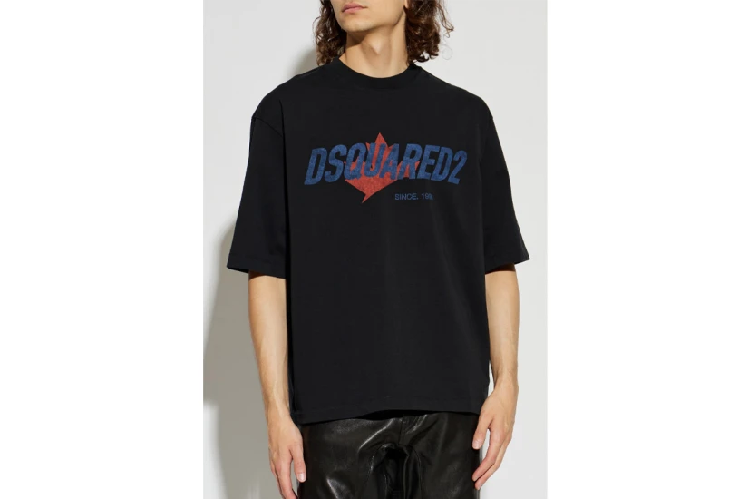 Dsquared2 Logo Ανδρικό Κοντομάνικο T-Shirt Μαύρο