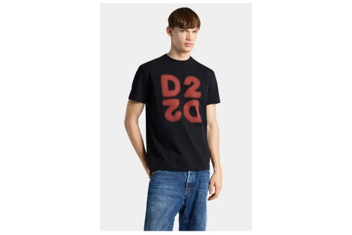 Dsquared2 D2 Upside Down Cool Fit T-Shirt Ανδρικό (S74GD1579 D20106 900)