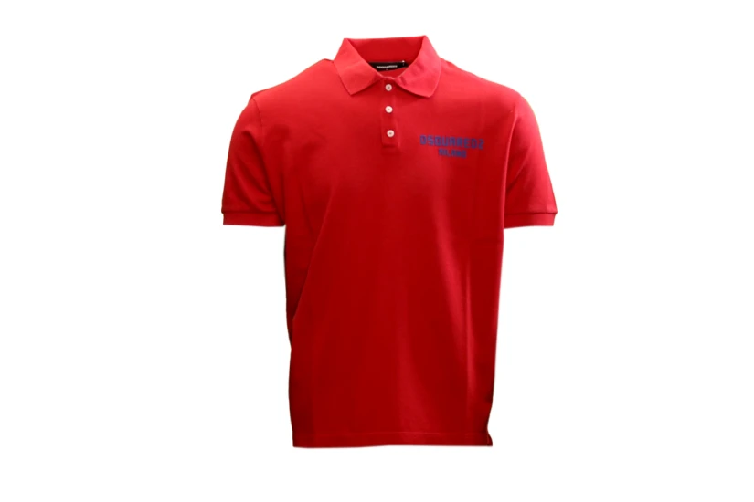 Dsquared2 Milano Tennis Fit Ανδρικό Κοντομάνικο Polo Κόκκινο