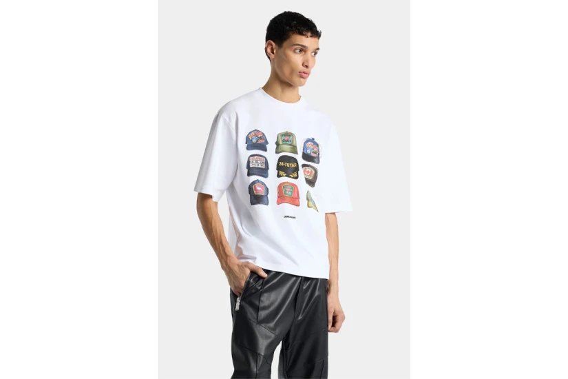 Dsquared2 Iconique Ανδρικό Κοντομάνικο T-Shirt Λευκό