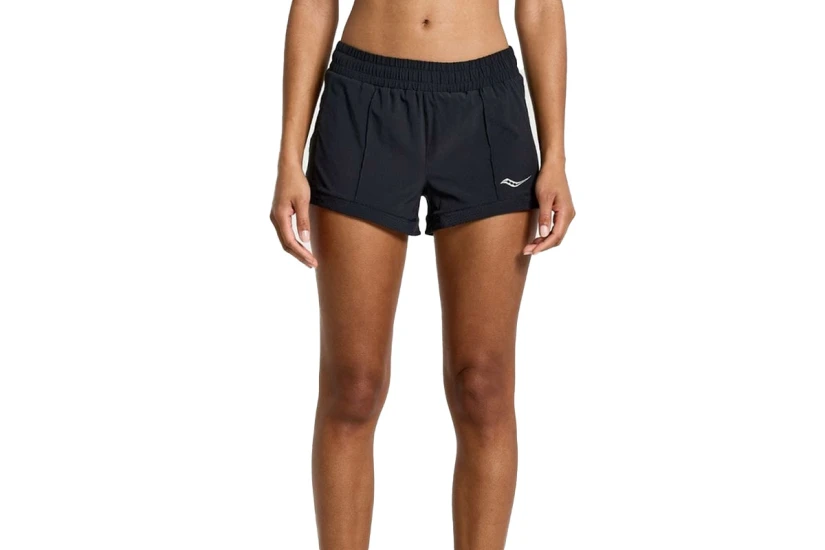 Saucony Outpace 3" Γυναικείο Αθλητικό Σορτς Μαύρο