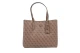 Guess Meridian II 4G Logo Γυναικεία Τσάντα Tote Καφέ, Μπεζ