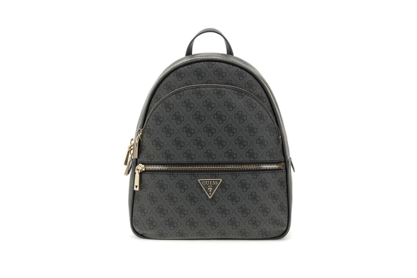 Guess Manhattan II Γυναικεία Casual Τσάντα Πλάτης Ανθρακί, Μαύρο