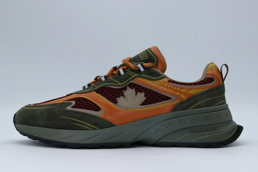 Dsquared2 Sprinter Ανδρικά Sneakers Χακί, Πορτοκαλί, Βυσσινί