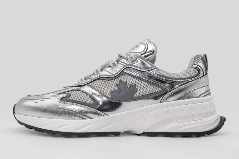 Dsquared2 Sprinter Ανδρικά Sneakers Ασημί, Λευκά