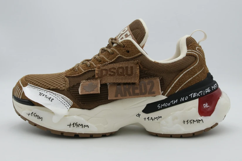 Dsquared2 Faster Ανδρικά Sneakers Καφέ, Μαύρα, Εκρού