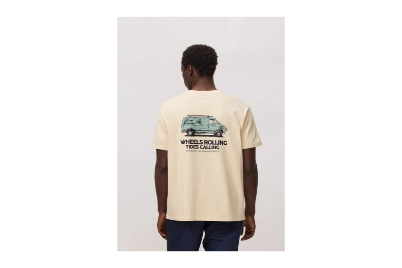 Blue Banana Beige Drive Ανδρικό Κοντομάνικο T-Shirt Μπεζ