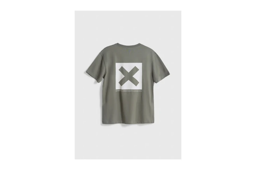 Blue Banana Olive Green Nature Ανδρικό Κοντομάνικο T-Shirt Λαδί, Εκρού