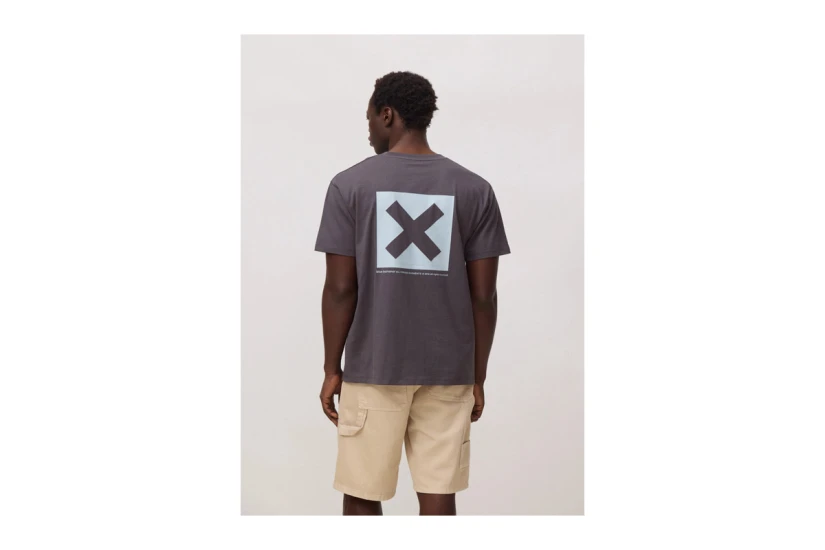 Blue Banana Anthracite Nature Ανδρικό Κοντομάνικο T-Shirt Ανθρακί, Σιέλ