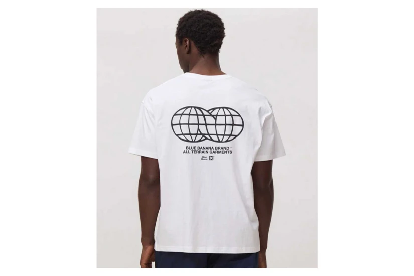 Blue Banana Black Universal Ανδρικό Κοντομάνικο T-Shirt Λευκό, Μαύρο