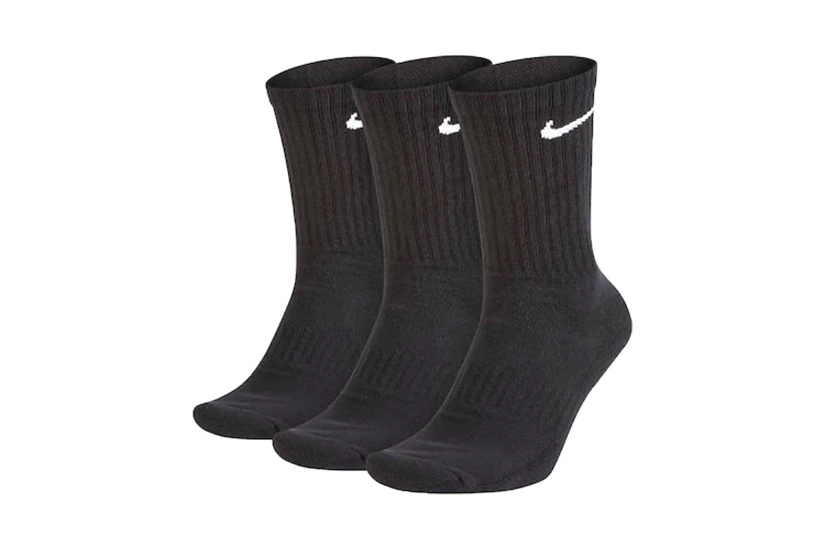 Nike Dri-FIT Everyday Cushioned Unisex Ψηλές Κάλτσες Μαύρες 3 Ζευγάρια