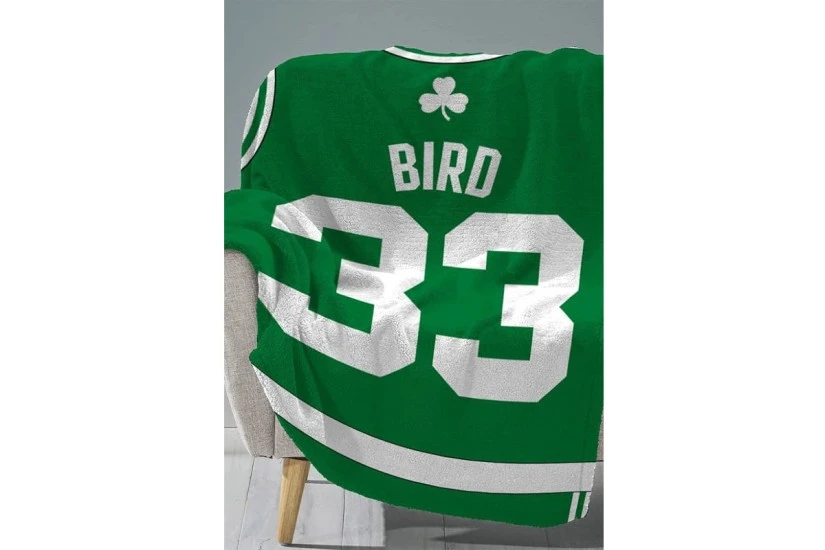 Sleep Squad Larry Bird Raschel Throw Blanket 60X80In Κουβέρτα