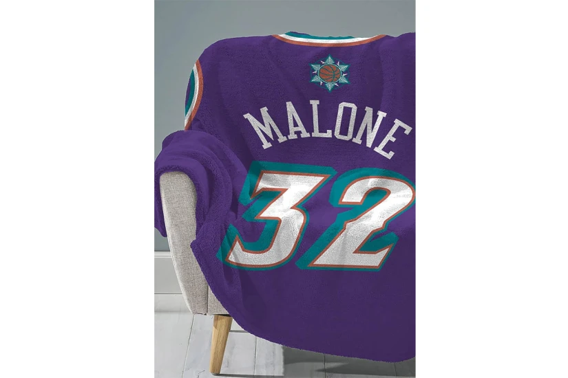 Sleep Squad Karl Malone Raschel Throw Blanket 60X80In Κουβέρτα