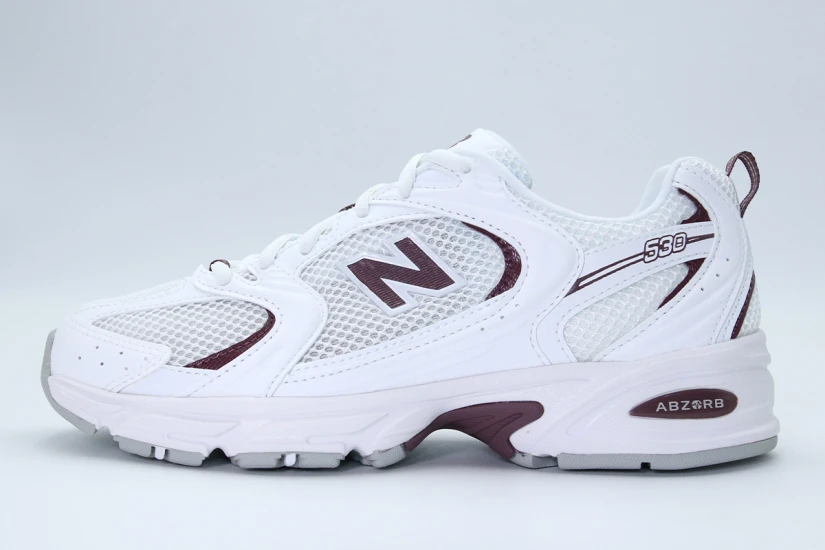 New Balance 530 Unisex Sneakers Λευκά, Μπορντό