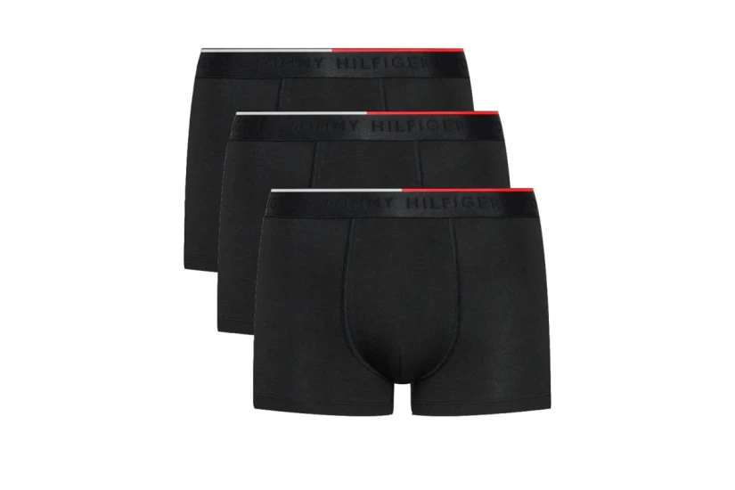 Tommy Jeans Trunk Ανδρικά Εσώρουχα Boxer 3 Τεμάχια Μαύρα