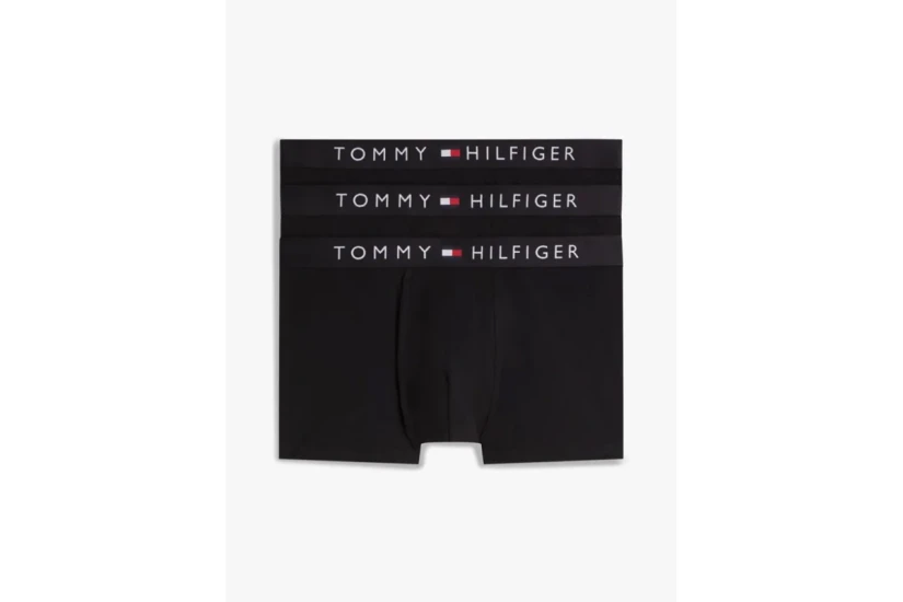 Tommy Jeans Original Logo Waistband Ανδρικά Εσώρουχα Boxer Μαύρα 3-Τεμάχια