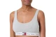 Tommy Jeans Heritage Logo Underband Bralette Γκρι, Λευκά