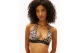 Tommy Jeans Original Logo Print Γυναικείο Μαγιό Bikini Top Καφέ, Μαύρο, Λευκό