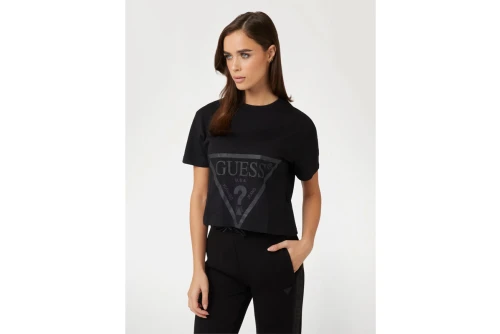 Guess Front Logo T-Shirt Γυναικείο (V2YI06K8HM0 JBLK)