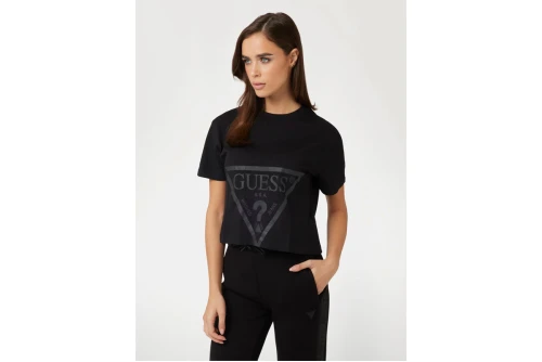 Guess Front Logo T-Shirt Γυναικείο (V2YI06K8HM0 JBLK)