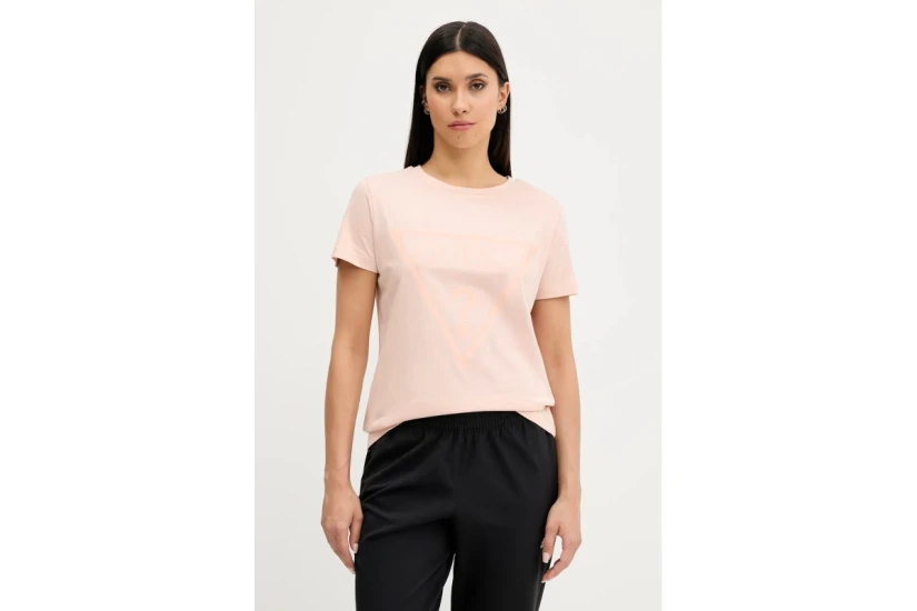 Guess Adele Γυναικείο Κοντομάνικο T-Shirt Σομόν