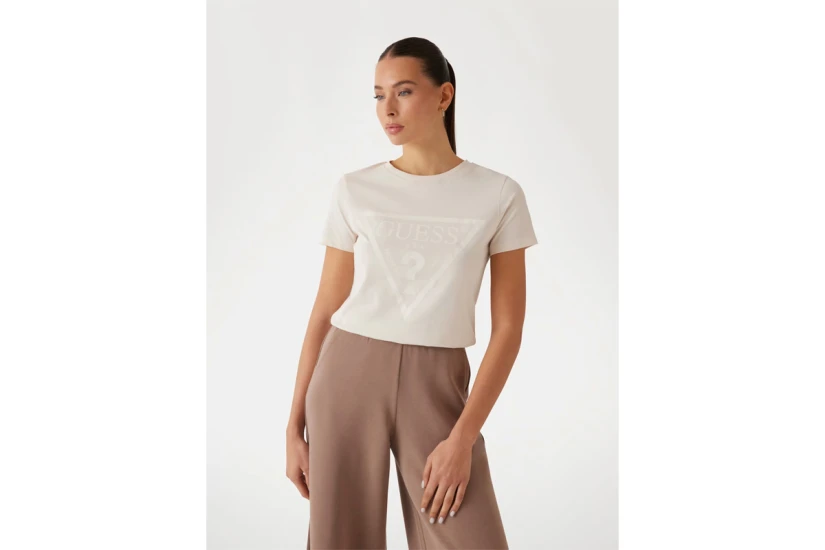 Guess Adele Γυναικείο Κοντομάνικο T-Shirt Μπεζ
