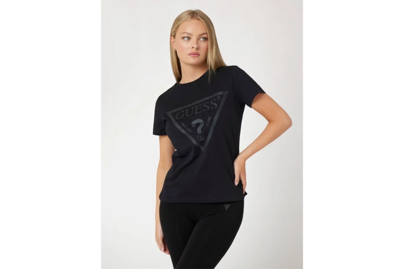 Guess Adele Γυναικείο Κοντομάνικο T-Shirt Μαύρο
