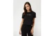 Guess Rhinestones Logo Γυναικείο Κοντομάνικο T-Shirt Μαύρο