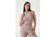 Guess Rib Knit Γυναικείο Αμάνικο Crop Top Σάπιο Μήλο