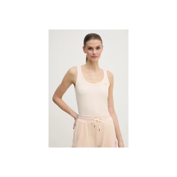 Guess Rib Knit  Μπλούζα Αμάνικη Γυναικεία (V4YP06K8RT2 G6K5)