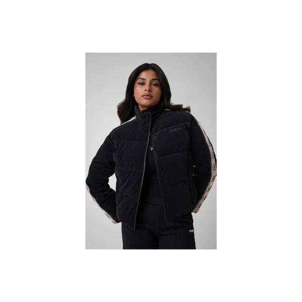 Guess High-Neck Μπουφάν Puffer Γυναικείο (V5BL11WGYC2 JBLK)