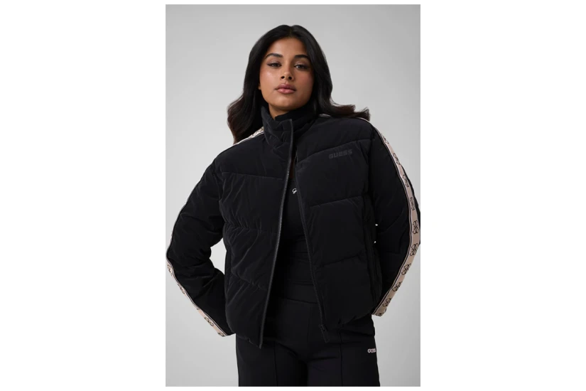 Guess High-Neck Μπουφάν Puffer Γυναικείο (V5BL11WGYC2 JBLK)