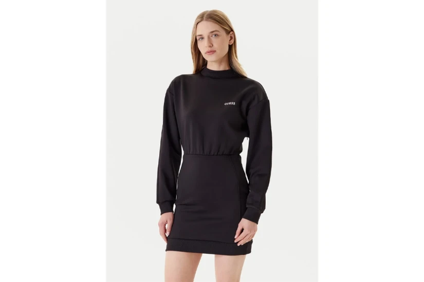 Guess Carmen Γυναικείο Φόρεμα Mini Μαύρο