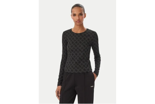 Guess Fausta Allover Jacquard Μπλούζα Με Λαιμόκοψη Γυναικεία (V6BP15K7234 FJHB)