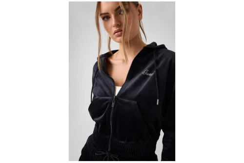 Guess Amalia Ζακέτα Βελουτέ Γυναικεία (V6BQ07K6301 JBLK)