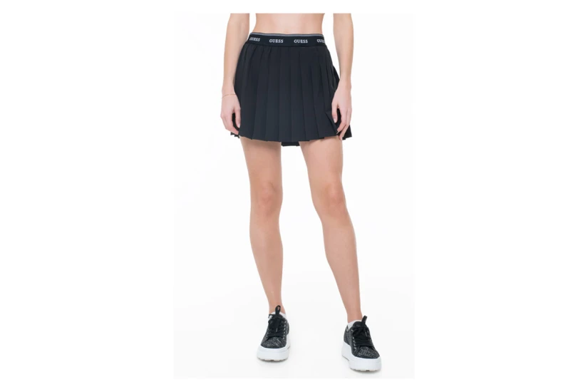 Guess Selene Pleated Γυναικεία Mini Φούστα Μαύρη