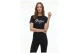 Guess Andrea Γυναικείο Κοντομάνικο T-Shirt Μαύρο, Λεύκο