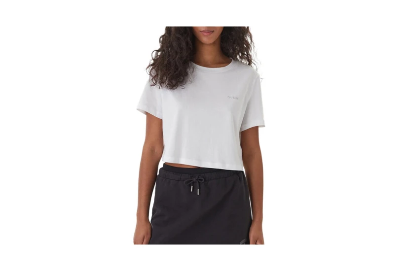 Guess Boxy Γυναικείο Κοντομάνικο Cropped T-Shirt Λευκό