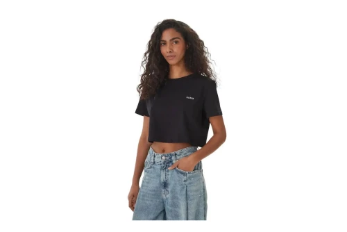 Guess Cropped Boxy T-Shirt Γυναικείο (V6GI17K2984 JBLK)
