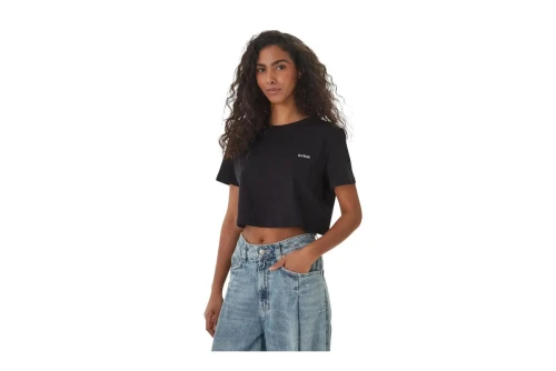 Guess Cropped Boxy T-Shirt Γυναικείο (V6GI17K2984 JBLK)