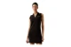 Guess Sleeveless Polo Γυναικείο Φόρεμα Mini Μαύρο, Εκρού