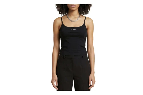 Guess Rib-Knit Μπλούζα Αμάνικη Γυναικεία (V6GP18K3470 JBLK)