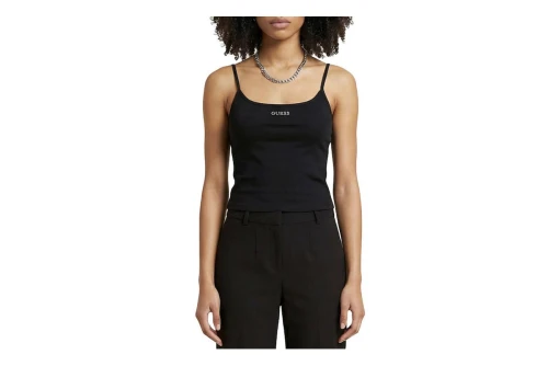 Guess Rib-Knit Μπλούζα Αμάνικη Γυναικεία (V6GP18K3470 JBLK)
