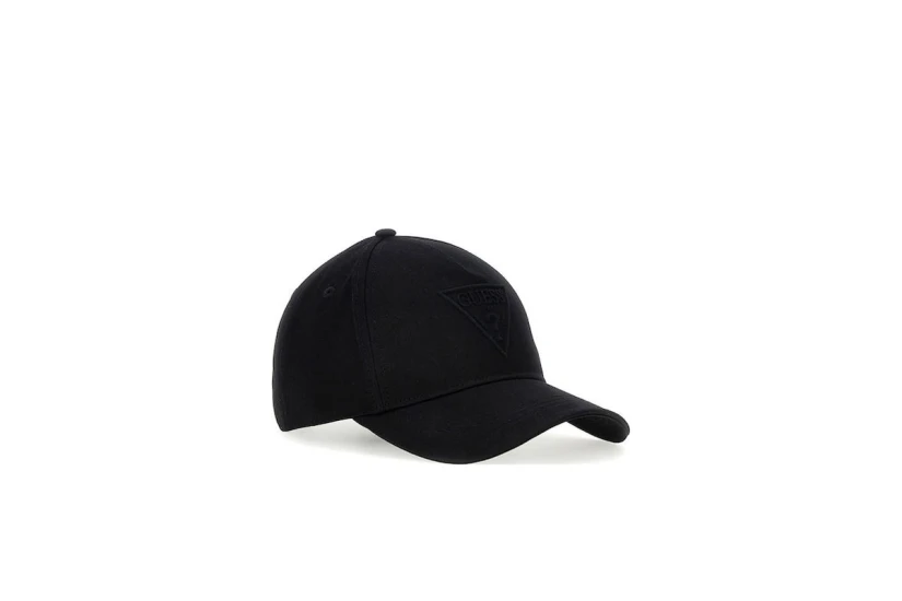 Guess Triangle Logo Embossed Καπέλο Strapback Μαύρο