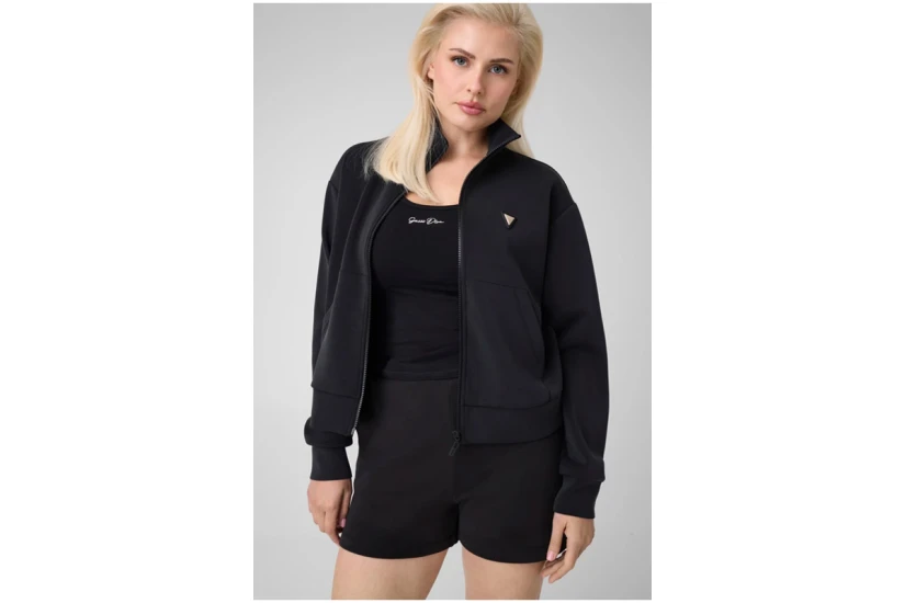 Guess Olympe High Neck Ζακέτα Πολυεστερική Γυναικεία (V6YQ17K4313 JBLK)
