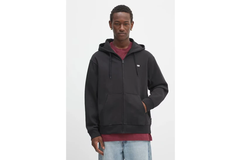 Vans Left Chest Fleeze Ανδρική Ζακέτα με Κουκούλα Μαύρη