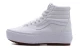 Vans SK8-Hi Stacked Γυναικεία Flatform Μποτάκια Λευκά